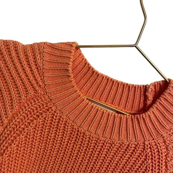 Anthropologie Maeve Mackenzie Cotton 3/4 Sleeve Pink Peach‎ Sweater Size XS - Picture 4 of 8